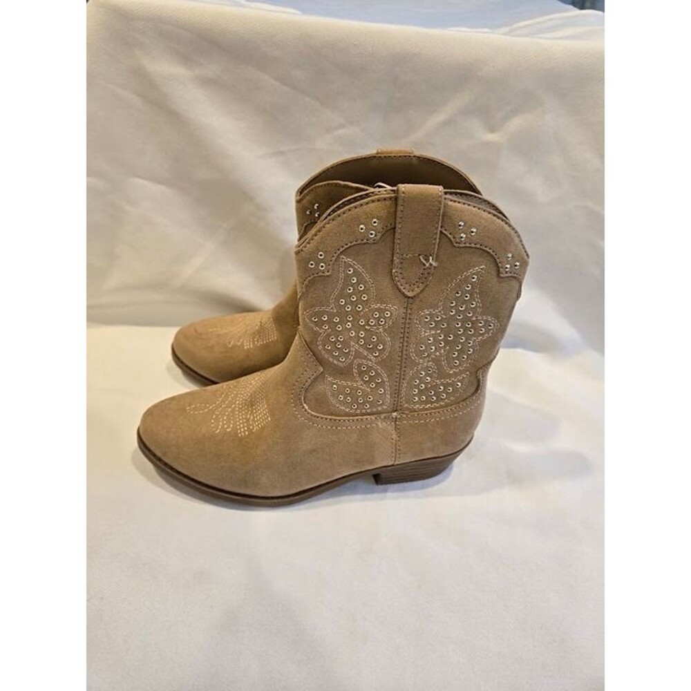 Art Class Elma Tan Western Boots - Girls size 3 - NEW